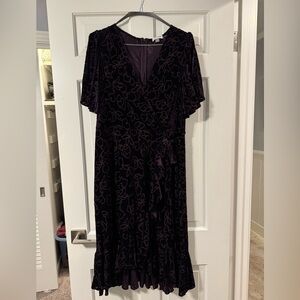 Calvin Klein Deep Purple Velvet Dress